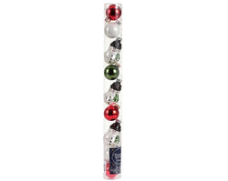 Figure GLASS Shiny Ornaments Tube 9– 2 Assorted