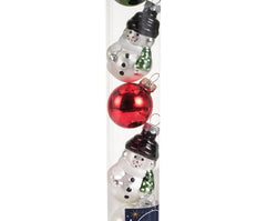 Figure GLASS Shiny Ornaments Tube 9– 2 Assorted
