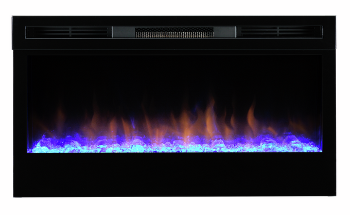 Dimplex Prism 34" Electric Fireplace with realistic flames, sleek design - available at Keans Claremorris