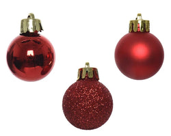 Shatterproof Christmas baubles red 3cm pack of 14, durable holiday ornaments – Keans Claremorris