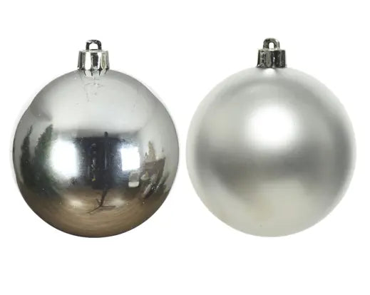 Silver Baubles Shatterproof Box Of 12 Dia6cm Soh | 021831 - Image 2