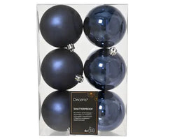 Baubles Polystyrene Mix, Night Blue, D.8cm