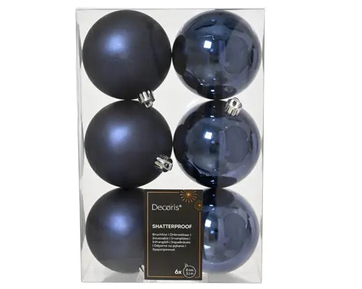 Baubles Polystyrene Mix, Night Blue, D.8cm - Image 1