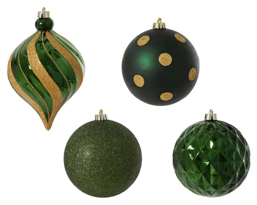 Luxury Pack Of 6 Shatterproof 15cm Baubles - Green 25336 - Image 2