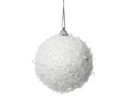 Snow Foam Bauble – Winter White 8cm