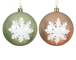 Bauble Plastic Shiny 2 Ass Assorted d8cm