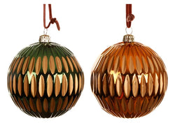 Bauble polystyrene shiny 2col assorted dia8cm