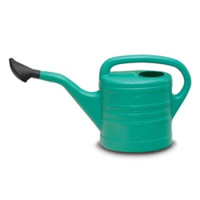 Green 10L Lordus Plastic Watering Can with Rose, litre indicator, wide fill hole – Keans Claremorris