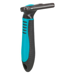 Carding Groomer 8x14cm with stainless steel blade, non-slip grip, easy head replacement, for dogs and horses - Keans