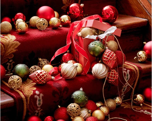 Shatterproof Antique Vintage Finish Bauble Set – 8cm (Box of 9) - Image 4