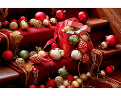 Shatterproof Antique Vintage Finish Bauble Set – 8cm (Box of 9)