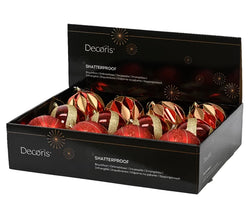 Shatterproof Baubles – Red & Gold Assortment 10cm
