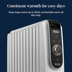Delonghi Dragon 5 2400W (10 Fin) Oil Filled Radiator | TRD51025WIFI