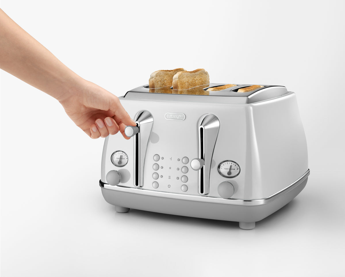 Delonghi Icona Capitals 4 Slice Toaster White - Image 2