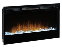 Dimplex Prism 34" Electric Fireplace with realistic flames, sleek design - available at Keans Claremorris.