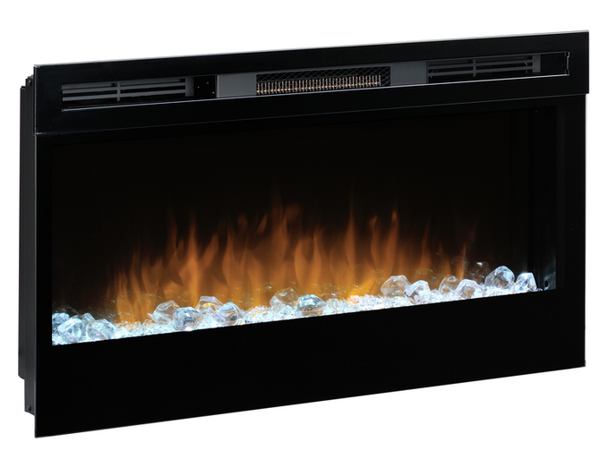Dimplex Prism 34" Electric Fireplace with realistic flames, sleek design - available at Keans Claremorris.