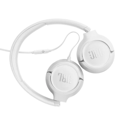 JBL Tune 530 On-Ear Wired Headphones Pure Bass White| JBLT530WHT