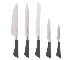 Allure 6 Piece Knife Block Set in Giftbox – Sharp Stainless Steel Knives with Wooden Block | Keans Claremorris