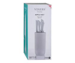 Everyday Grey Ripple 5pc Knife Block Giftbox