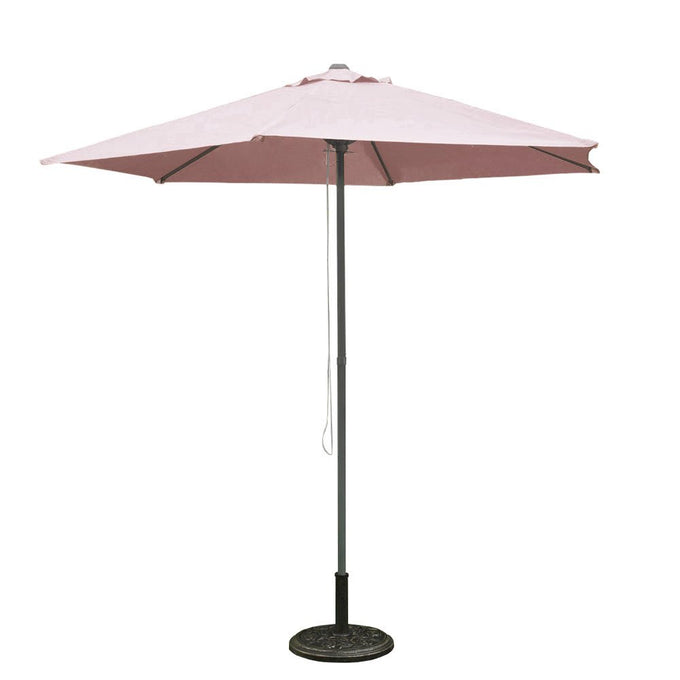 Coral 2.5m aluminum push-up parasol with air vent, UPF30+, water-resistant, grey, no base - Keans Claremorris
