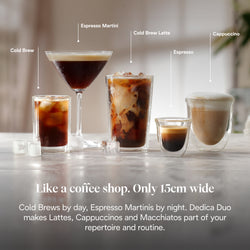 DeLonghi Dedica Duo Manual Espresso Coffee Maker with new Milk Frothing Function - Green Touch
