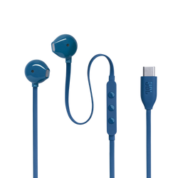 JBL Tune 305C USB-C Wired Earbuds High Resolution Blue| JBLT305CBLU