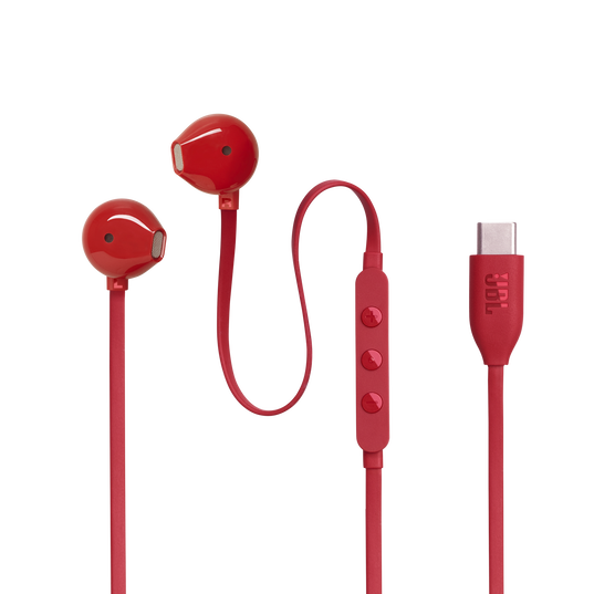 JBL Tune 305C USB-C Wired Earbuds High Resolution Red| JBLT305CRED - Image 5