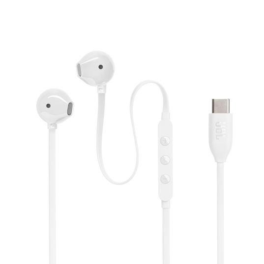 JBL Tune 305C USB-C Wired Earbuds High Resolution White| JBLT305CWHT - Image 5
