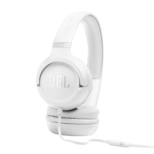 JBL Tune 530 On-Ear Wired Headphones Pure Bass White| JBLT530WHT - Image 4