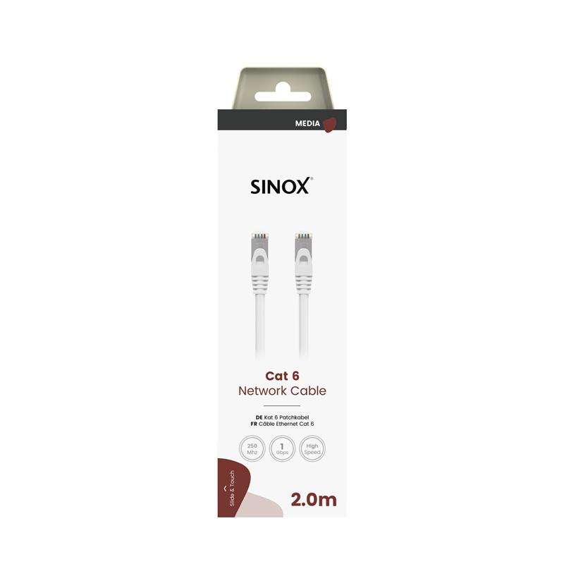 Sx Cat6 Cable 2 Mtr White, High Speed 1 Gb/s UTP Network Cable, 250 MHz – Keans Claremorris