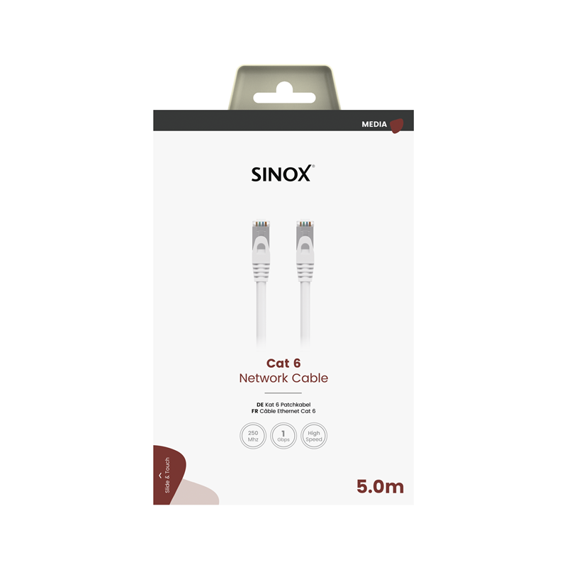 Sx Cat6 Cable 5m White, High Speed 1Gbps UTP Network Cable 250MHz, Keans Claremorris