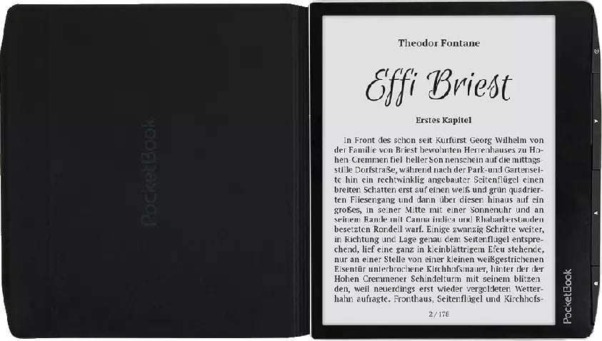 Black Lightweight Flip Cover for PocketBook ERA, Slim Protective Case - Keans Claremorris