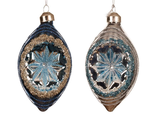 Olive Glass Baubles – Shiny with Silver Inside and Sparkle h12cm