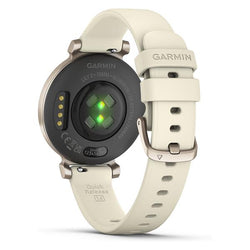Garmin Lily 2 Sport Bluetooth Smart Watch in Cream Gold, sleek design, fitness tracking - available at Keans Claremorris