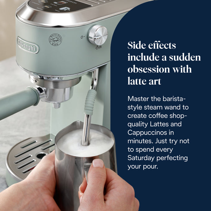 DeLonghi Dedica Duo Manual Espresso Coffee Maker with new Milk Frothing Function - Green Touch - Image 13