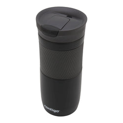 Contigo Byron 470ml Matte Black Insulated Travel Mug, Spill-Proof, Keans Claremorris