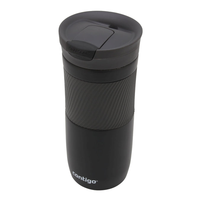 Contigo Byron 470ml Matte Black Insulated Travel Mug, Spill-Proof, Keans Claremorris