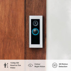 Ring Smart Video Doorbell Pro 2 Hardwired in Satin Nickel with HD Camera - Keans Claremorris