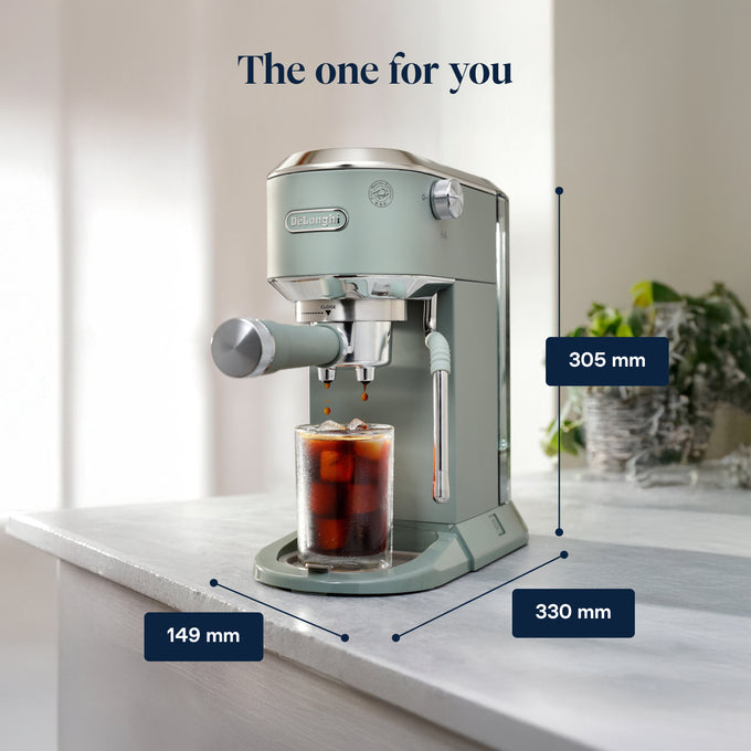 DeLonghi Dedica Duo Manual Espresso Coffee Maker with new Milk Frothing Function - Green Touch - Image 14