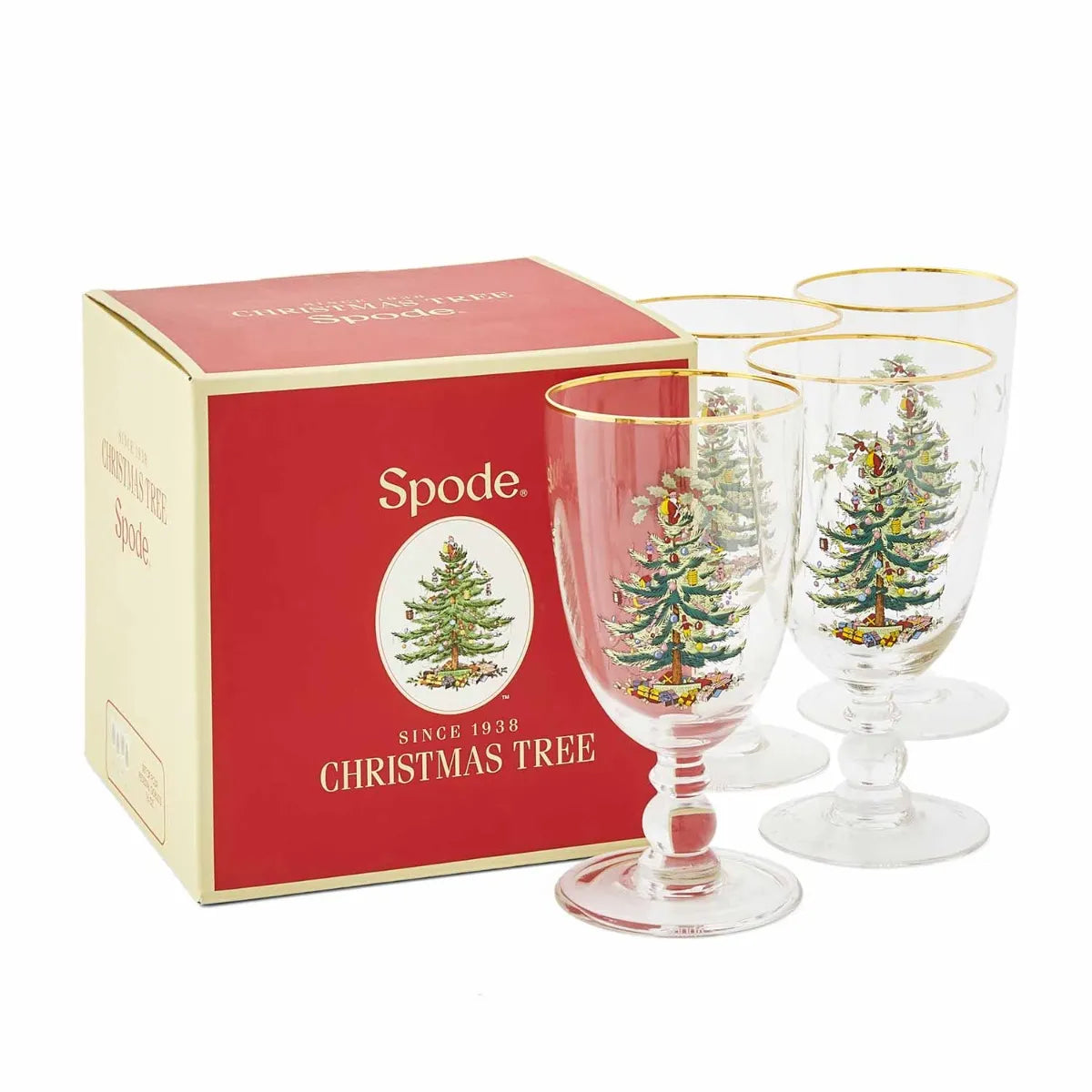 Christmas Tree Pedestal Goblet S/4 - Image 2