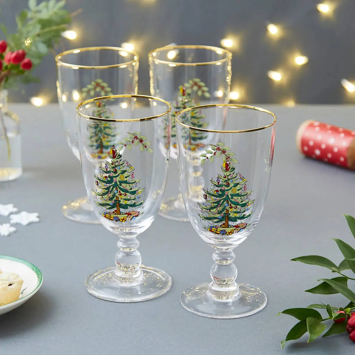 Christmas Tree Pedestal Goblet S/4 - Image 5