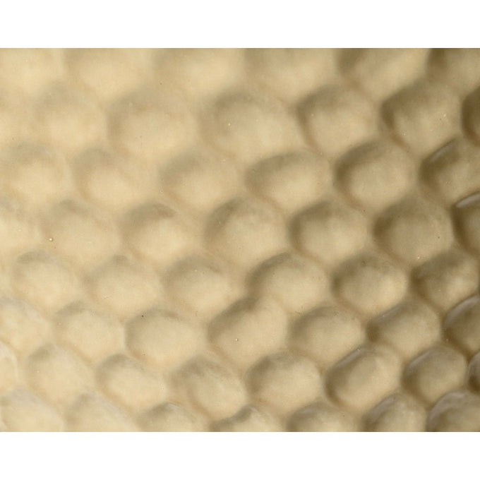 Honeycomb polystone planter 30.5cm dia, 29cm high, cream green navy, indoor outdoor, recycled material – Keans Claremorris