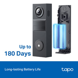 Tp Link Tapo 2K Battery Video Doorbell Mini - All Black| TPL-TD20