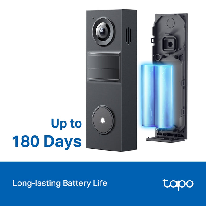 Tp Link Tapo 2K Battery Video Doorbell Mini - All Black| TPL-TD20 - Image 4