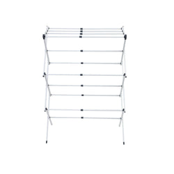 LaundryWORX Premium Extendable Clothes Airer 8m drying space, durable carbon steel, foldable, space-saving at Keans