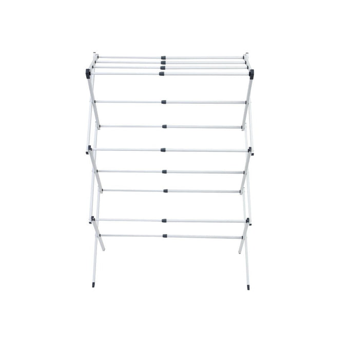 LaundryWORX Premium Extendable Clothes Airer 8m drying space, durable carbon steel, foldable, space-saving at Keans