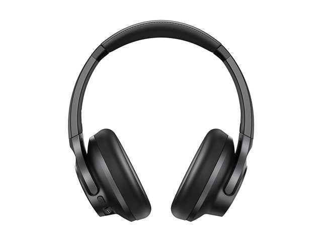 Soundcore Q21I NC B2C black over-ear headphones with padded ear cups and adjustable headband on white background.