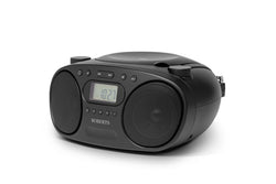 Roberts Zoombox FM/AM radio with CD player, stereo speakers, portable design, headphone jack – available at Keans Claremorris