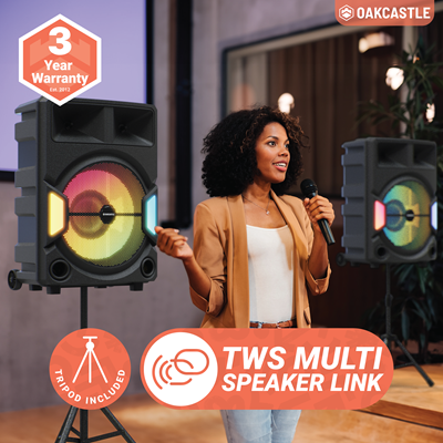 Oakcastle PS500 Portable Karaoke Party Speaker with mic input and Bluetooth - Keans Claremorris