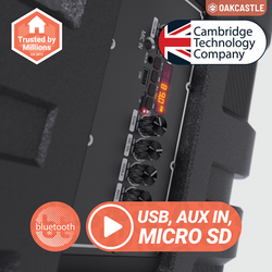 Oakcastle PS500 Portable Karaoke Party Speaker with mic input and Bluetooth – available at Keans Claremorris